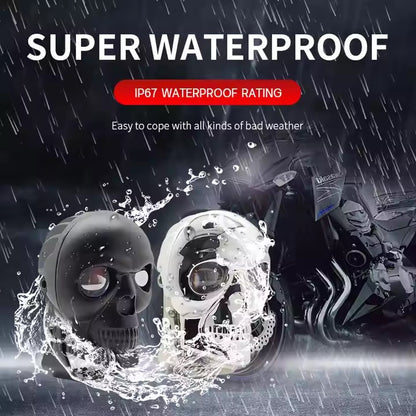 PAR EXPLORADORAS LED CALAVERA LUZ POTENTE UNIVERSAL PARA MOTO