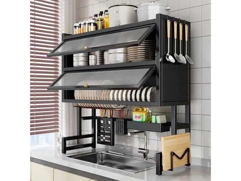 ESCURRIDOR DE PLATOS DE CAJÓN 2 NIVELES CON PUERTAS