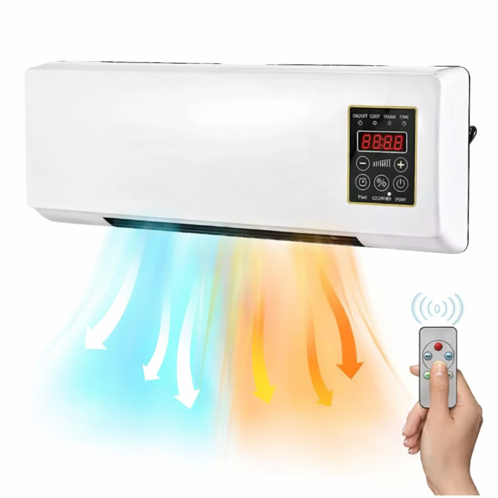 AIRE ACONDICIONADO FRÍO CALOR 2 EN 1 DE PARED CON CONTROL REMOTO