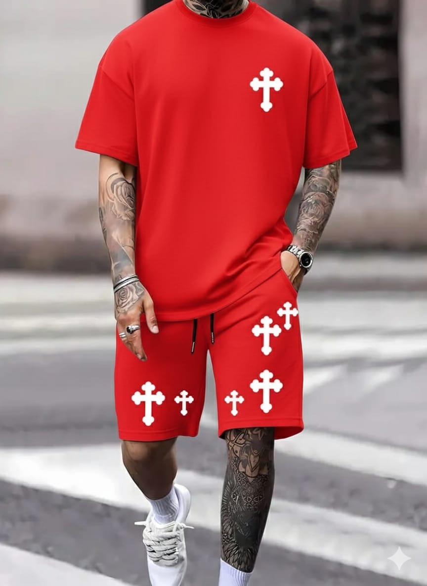 CONJUNTO OVERSIZE CROSS RED