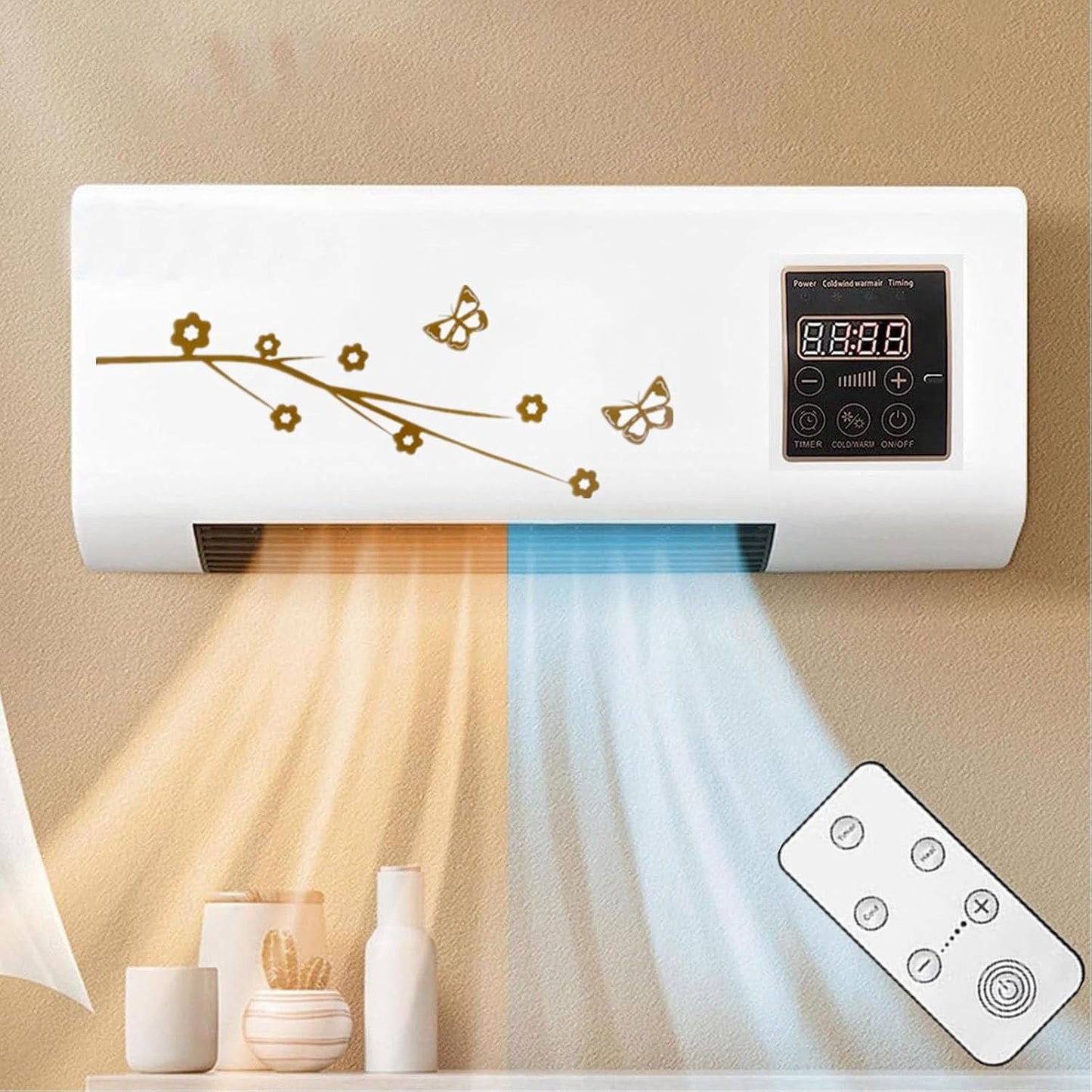 AIRE ACONDICIONADO FRÍO CALOR 2 EN 1 DE PARED CON CONTROL REMOTO