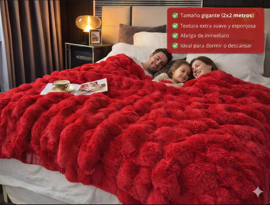 COBIJA PIEL DE CONEJO – TEXTURA PIÑA