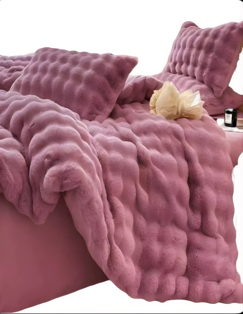 COBIJA PIEL DE CONEJO – TEXTURA PIÑA